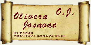 Olivera Jošavac vizit kartica